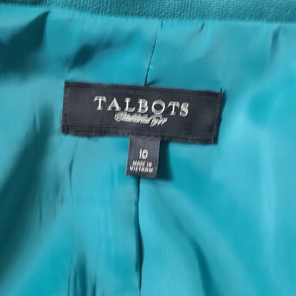 Talbots Green Wool Button Front Jacket - Picture 8 of 9